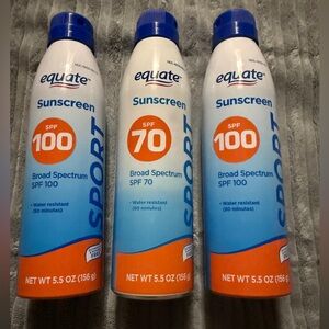 Equate Sport Sunscreen SPF 70 & 100 (Set of 3)